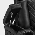 Poltrona reclinabile MCombo con poggiatesta regolabile, sedile home theater a doppio motore con porta USB, pelle traspirante HTS411