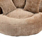Chenille High Back Lazy Sofa with 3 Pillows and Oversized Bean Bag Chair
