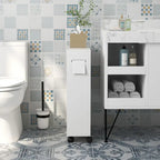 Small Bathroom Storage Cabinet with Paper Holes