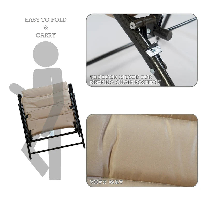 Kozyard Elsa Set Bistrot Pieghevole da Esterno Imbottito a 3 Pezzi