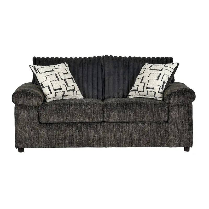 Roundhill Furniture Nason Wide Wale Corduroy Sofa and Loveseat Set