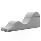 Avana Kami Chaise convertibile / Yoga e Massaggio - Pouf 2 in 1 con sedia a sdraio yoga pieghevole a scomparsa, Microvelvet - N/D