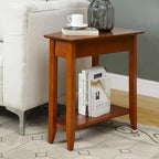 Convenience Concepts American Heritage Wedge End Table with Shelf