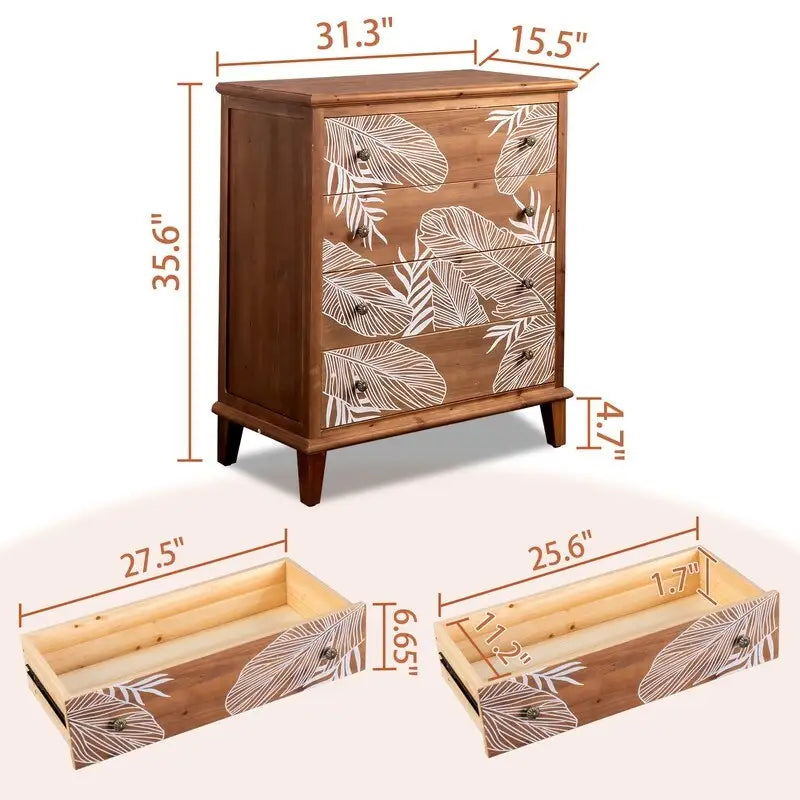 Cassettiera in legno massello