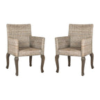 SAFAVIEH Alearda Sedia da Pranzo Naturale (Set di 2) - 23 x 24.4 x 34 - 23Lx24Px34H