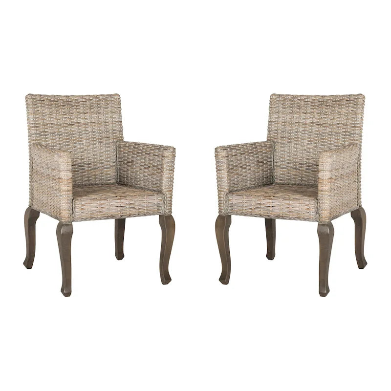SAFAVIEH Alearda Sedia da Pranzo Naturale (Set di 2) - 23 x 24.4 x 34 - 23Lx24Px34H