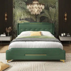 Letto moderno imbottito in pelle PU Uphou di Christopher Knight Home