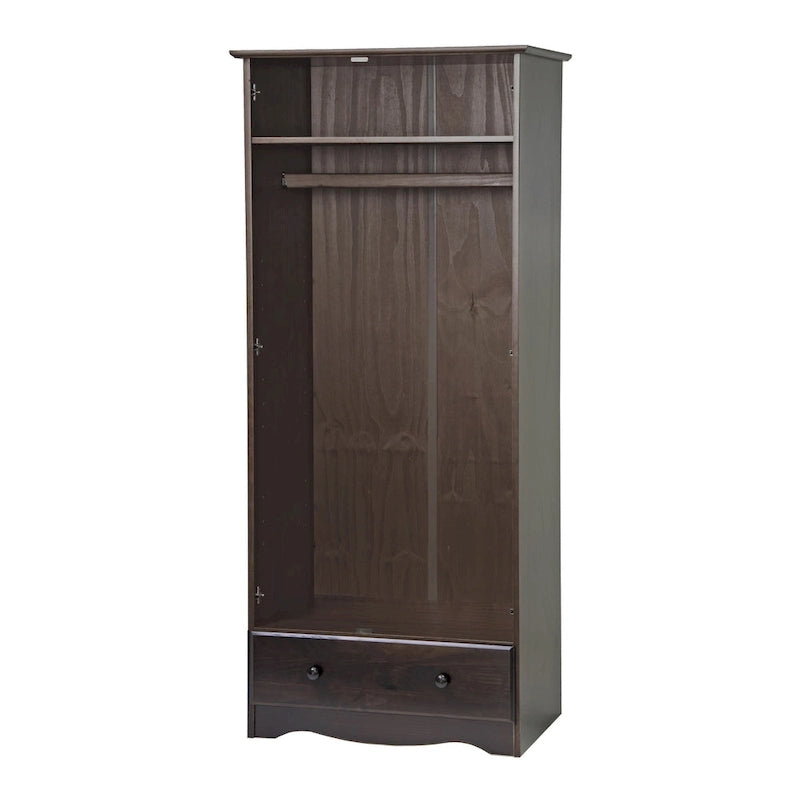 Armadio flessibile Palace Imports 100% in legno massello con maniglie in metallo o in legno