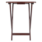 Set di 4 tavolini pieghevoli singoli in noce antico, ricchi, 65,40 cm