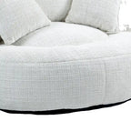 Chenille High Back Lazy Sofa with 3 Pillows and Oversized Bean Bag Chair