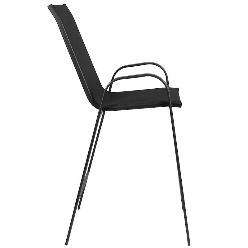 Set di 4 Sgabelli da Bar da Esterno in Materiale Flex Comfort - Sgabello da Giardino