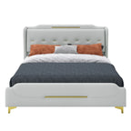 Letto moderno imbottito in pelle PU Uphou di Christopher Knight Home