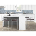 Silver Orchid Forrest Stainless Steel Stackable Fully Welded Counter Stool (Set of 2)