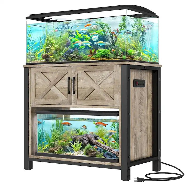Moasis Mobile per Acquario da 150-190 Litri, Supporto per Acquario con Prese di Corrente