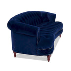 Divano Chesterfield trapuntato in velluto La Rosa 84 Mid-Century Modern