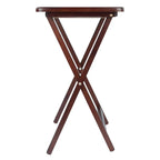 Set di 4 tavolini pieghevoli singoli in noce antico, ricchi, 65,40 cm