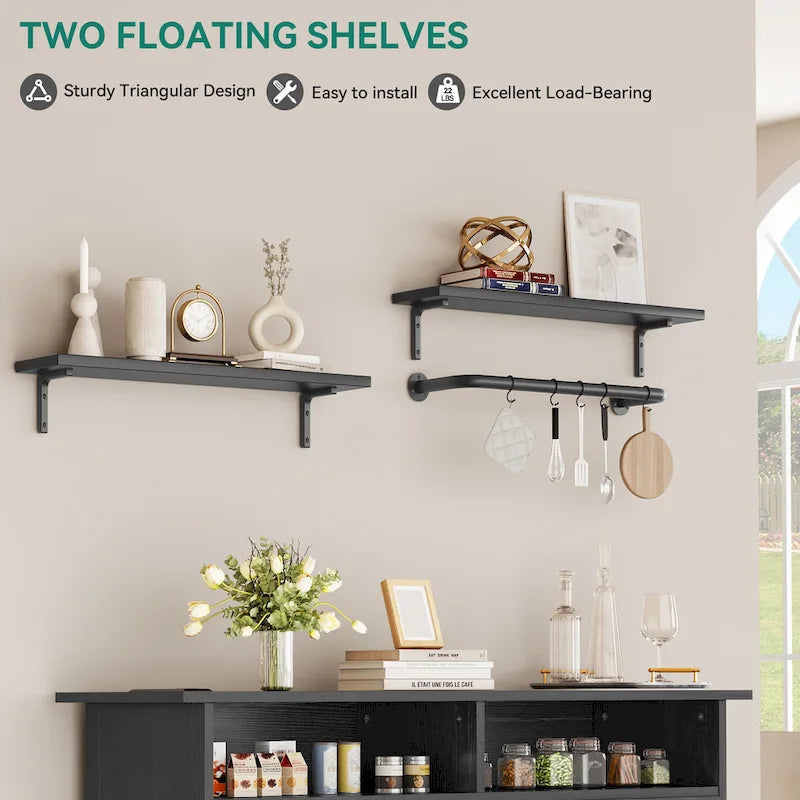 Moasis 52 Buffet Cabinet Farmhouse Coffee Bar Cabinet