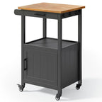 Carrello da Cucina in Legno con Cassetti