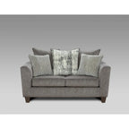 Set soggiorno 2 pezzi Davoz di Roundhill Furniture, divano e divanetto, Tori Slate