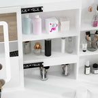 Timechee 39.4Wide Makeup Vanity Set with Stool and Touching Light Mirror - 39.4W