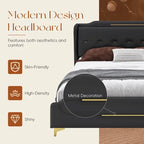 Letto moderno imbottito in pelle PU Uphou di Christopher Knight Home