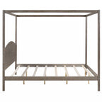 Letto a piattaforma a baldacchino King Size con testiera e gambe di supporto