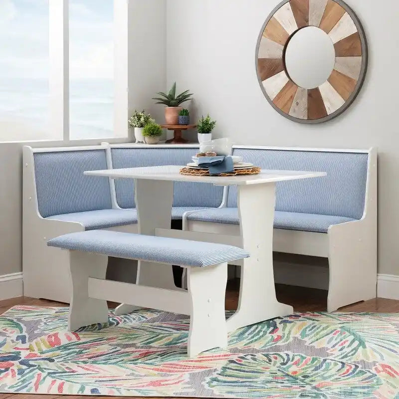 Set da Pranzo con Angolo Panca Sedley Farmhouse con Contenitore
