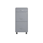 Space Solutions Cassettiera in metallo a 3 cassetti per documenti, profonda 18