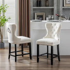 Sgabello da bancone Carter 24 Wingback Tufted Nailhead (set da 2)