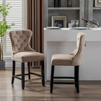Sgabello da bancone Carter 24 Wingback Tufted Nailhead (set da 2)