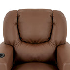 PVC Kids Recliner Chair with Push-Back Reclining Function, Cup Holder, and Comfortable Footres
