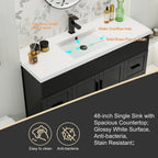 Mobile bagno 30/36/48 Wavy Line con lavabo e rubinetto