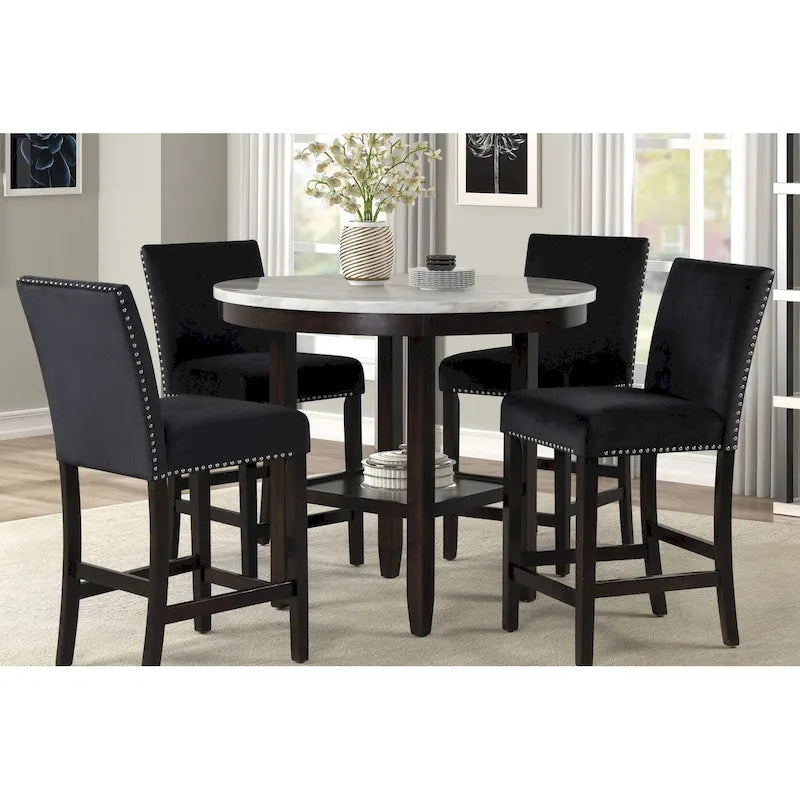 Set da 5 pezzi rotondo da bancone Reginald New Classic Furniture