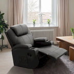 Massage Recliner Chair Swivel Heating Faux Leather Living Room Chair