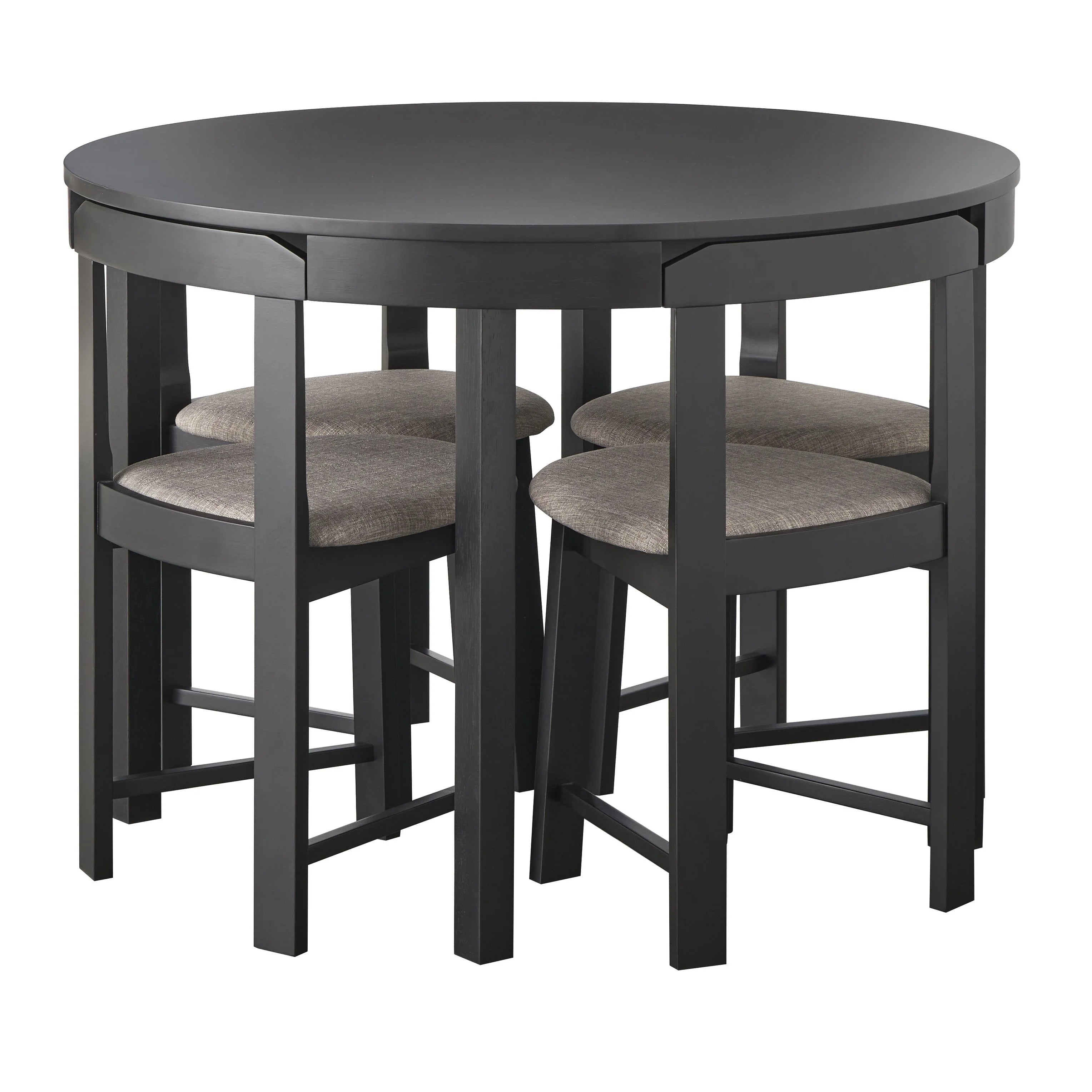 Set da pranzo rotondo compatto Harrisburg Tobey da 5 pezzi