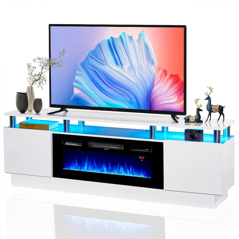 70 Fireplace TV Stand with 36 Electric Fireplace