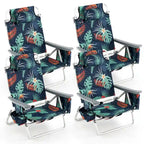 Costway 4-Pack Folding Backpack Beach Chair 5-Position Outdoor - See Details
