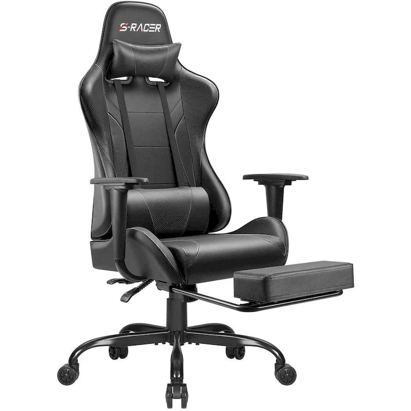 Sedia da gaming con poggiapiedi - Sedia da scrivania ergonomica