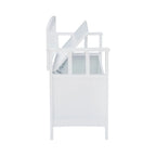 Migdalia Flip Top Slat Back Storage Entryway Bench