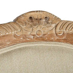 SAFAVIEH Couture Kali Poltrona con orecchioni in lino naturale color rovere - 34Lx34Px40A