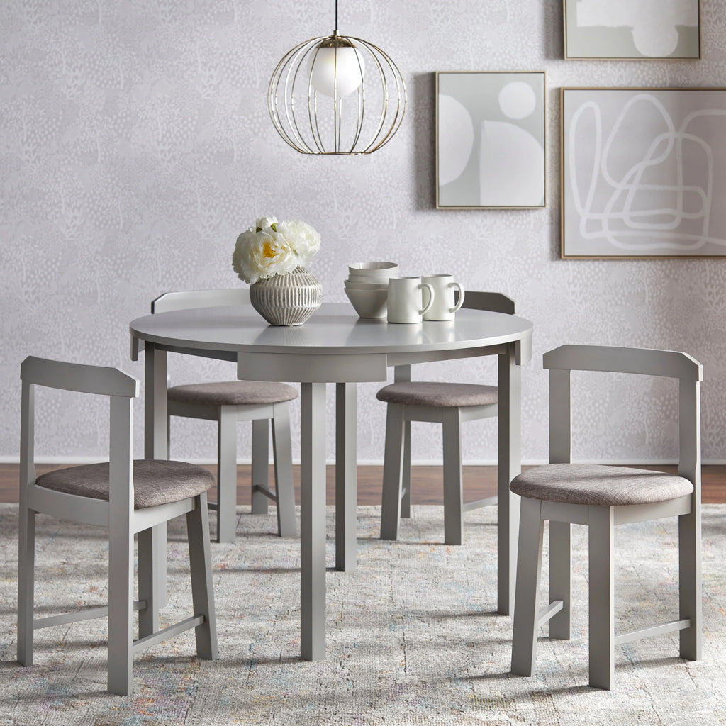 Set da pranzo rotondo compatto Harrisburg Tobey da 5 pezzi
