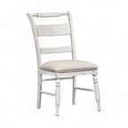 Sedia laterale Whitney Antique Linen Slat Back (Set di 2)