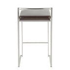 Silver Orchid Forrest Stainless Steel Stackable Fully Welded Counter Stool (Set of 2)