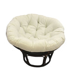 Poltrona Papasan Bali da 42 pollici in rattan con cuscino in twill
