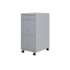 Space Solutions Cassettiera in metallo a 3 cassetti per documenti, profonda 18