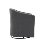 Set di 2 Poltrone Girevoli Moderne Imbottite a Barilotto, Poltrone Accent per Soggiorno