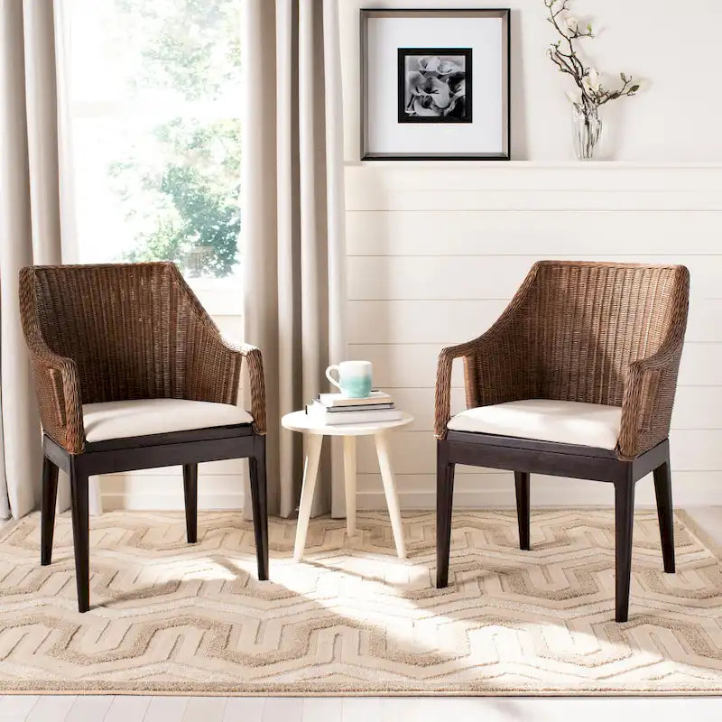 SAFAVIEH Duyen Sedia da pranzo multicolore/marrone - 23 x 23.3 x 34 - 23Lx23Px34H