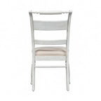 Sedia laterale Whitney Antique Linen Slat Back (Set di 2)