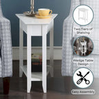 Convenience Concepts American Heritage Wedge End Table with Shelf