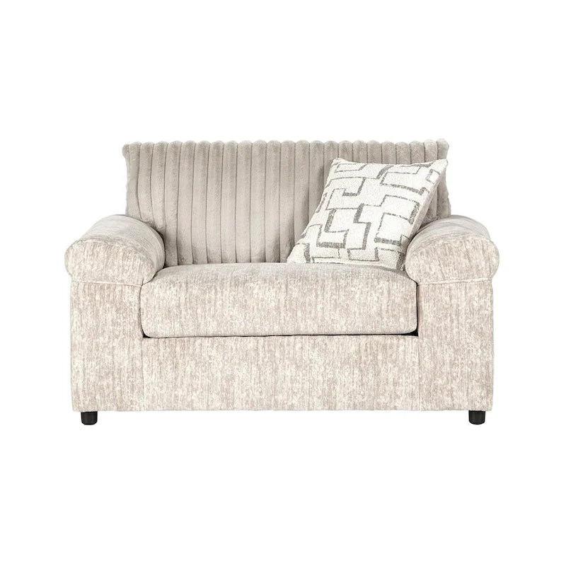 Roundhill Furniture Nason Wide Wale Corduroy Sofa, Loveseat, and Cuddle Chair Set